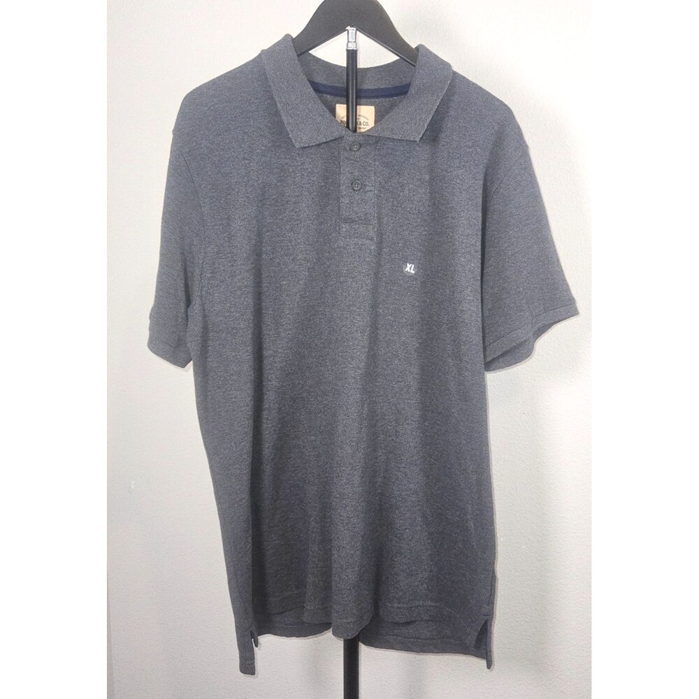 Roebuck & Co Polo Shirt Mens XL Gray Heather Cotton Short Sleeve Casual NWOT